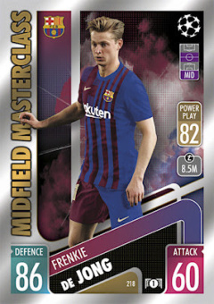 Frenkie de Jong FC Barcelona 2021/22 Topps Match Attax ChL Midfield Masterclass #218