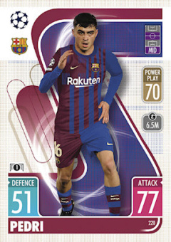 Pedri FC Barcelona 2021/22 Topps Match Attax ChL #220