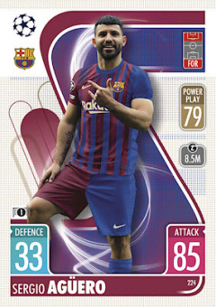 Sergio Aguero FC Barcelona 2021/22 Topps Match Attax ChL #224