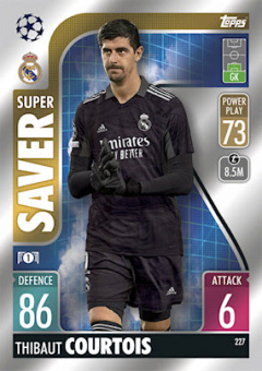 Thibaut Courtois Real Madrid 2021/22 Topps Match Attax ChL Super Saver #227