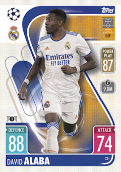 David Alaba Real Madrid 2021/22 Topps Match Attax ChL #231