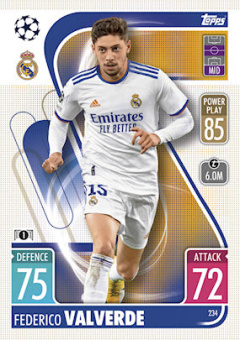 Federico Valverde Real Madrid 2021/22 Topps Match Attax ChL #234