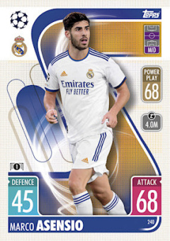 Marco Asensio Real Madrid 2021/22 Topps Match Attax ChL #240