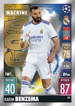 Karim Benzema Real Madrid 2021/22 Topps Match Attax ChL Goal Machine #241