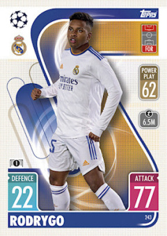 Rodrygo Real Madrid 2021/22 Topps Match Attax ChL #243