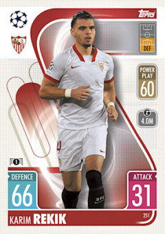 Karim Rekik Sevilla FC 2021/22 Topps Match Attax ChL #251