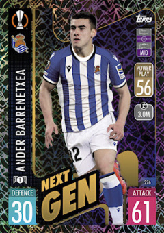 Ander Barrenetxea Real Sociedad 2021/22 Topps Match Attax ChL Next Gen #276