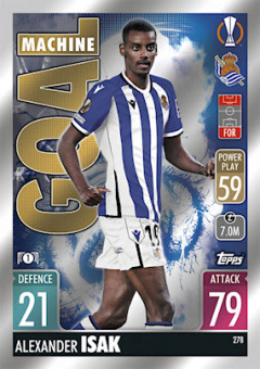 Alexander Isak Real Sociedad 2021/22 Topps Match Attax ChL Goal Machine #278