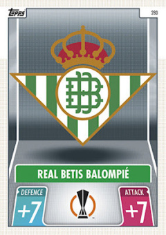 Club Badge Real Betis Balompie 2021/22 Topps Match Attax ChL Team Badge #280