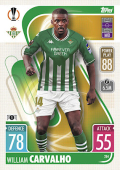 William Carvalho Real Betis Balompie 2021/22 Topps Match Attax ChL #284