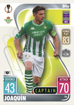 Joaquin Real Betis Balompie 2021/22 Topps Match Attax ChL Captain #286