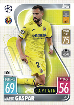 Mario Gaspar Villarreal 2021/22 Topps Match Attax ChL Captain #291