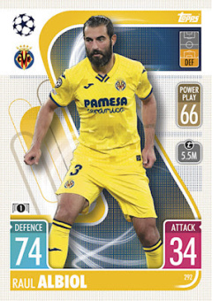 Raul Albiol Villarreal 2021/22 Topps Match Attax ChL #292