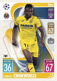 Samuel Chukwueze Villarreal 2021/22 Topps Match Attax ChL #295