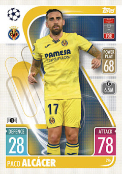 Paco Alcacer Villarreal 2021/22 Topps Match Attax ChL #296