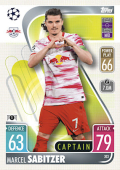 Marcel Sabitzer RB Leipzig 2021/22 Topps Match Attax ChL Captain #303