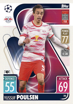 Yussuf Poulsen RB Leipzig 2021/22 Topps Match Attax ChL #306