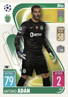 Antonio Adan Sporting CP 2021/22 Topps Match Attax ChL #308