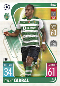 Jovane Cabral Sporting CP 2021/22 Topps Match Attax ChL #314