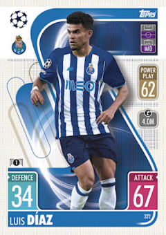 Luis Diaz FC Porto 2021/22 Topps Match Attax ChL #322