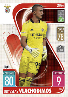 Odysseas Vlachodimos SL Benfica 2021/22 Topps Match Attax ChL #326