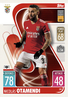 Nicolas Otamendi SL Benfica 2021/22 Topps Match Attax ChL #328