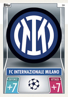 Club Badge Internazionale Milano 2021/22 Topps Match Attax ChL Team Badge #334