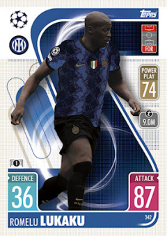 Romelu Lukaku Internazionale Milano 2021/22 Topps Match Attax ChL #342