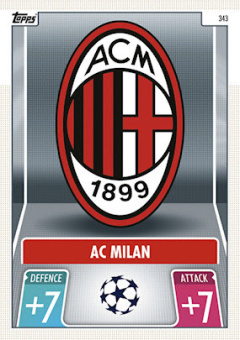 Club Badge A.C. Milan 2021/22 Topps Match Attax ChL Team Badge #343