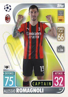 Alessio Romagnoli A.C. Milan 2021/22 Topps Match Attax ChL Captain #345