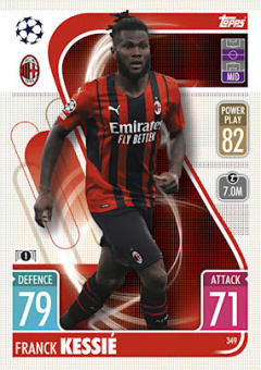 Franck Kessie A.C. Milan 2021/22 Topps Match Attax ChL #349