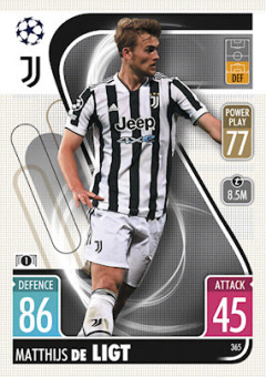 Matthijs de Ligt Juventus FC 2021/22 Topps Match Attax ChL #365