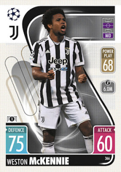 Weston McKennie Juventus FC 2021/22 Topps Match Attax ChL #366