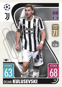 Dejan Kulusevski Juventus FC 2021/22 Topps Match Attax ChL #367