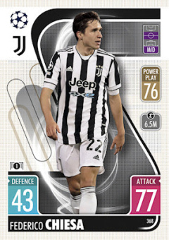 Federico Chiesa Juventus FC 2021/22 Topps Match Attax ChL #368