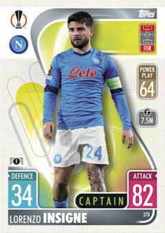 Lorenzo Insigne SSC Napoli 2021/22 Topps Match Attax ChL Captain #378