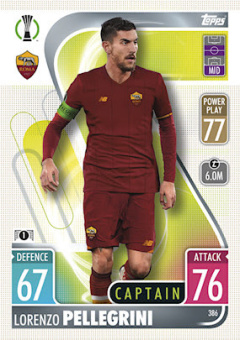 Lorenzo Pellegrini AS Roma 2021/22 Topps Match Attax ChL Captain #386
