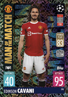 Edinson Cavani Manchester United 2021/22 Topps Match Attax ChL Man of the Match #390