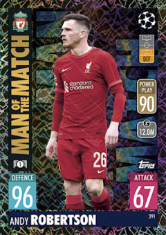 Andrew Robertson Liverpool 2021/22 Topps Match Attax ChL Man of the Match #391