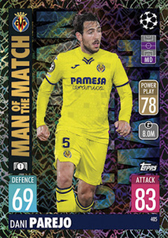 Dani Parejo Villarreal 2021/22 Topps Match Attax ChL Man of the Match #405