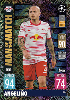 Angelino RB Leipzig 2021/22 Topps Match Attax ChL Man of the Match #406