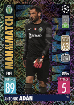 Antonio Adan Sporting CP 2021/22 Topps Match Attax ChL Man of the Match #407