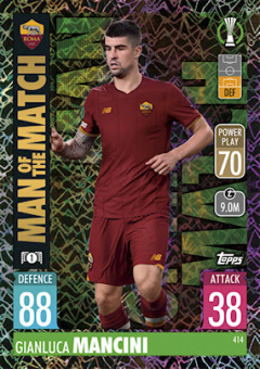 Gianluca Mancini AS Roma 2021/22 Topps Match Attax ChL Man of the Match #414