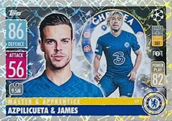 Cezar Azpilicueta & Reece James Chelsea 2021/22 Topps Match Attax ChL Master & Apprentince #419