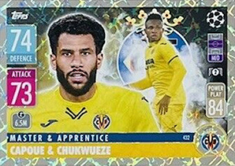 Etienne Capoue & Samuel Chukwueze Villarreal 2021/22 Topps Match Attax ChL Master & Apprentince #432
