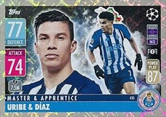 Matheus Uribe & Luis Diaz FC Porto 2021/22 Topps Match Attax ChL Master & Apprentince #435