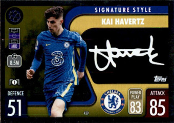 Kai Havertz Chelsea 2021/22 Topps Match Attax ChL Signature Style #439