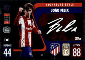 Joao Felix Atletico Madrid 2021/22 Topps Match Attax ChL Signature Style #445
