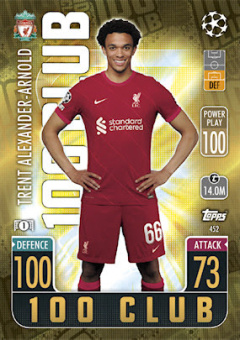 Trent Alexander-Arnold Liverpool 2021/22 Topps Match Attax ChL 100 Club #452