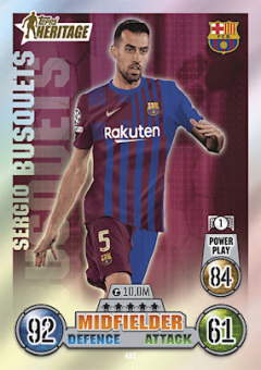 Sergio Busquets FC Barcelona 2021/22 Topps Match Attax ChL Heritage #482